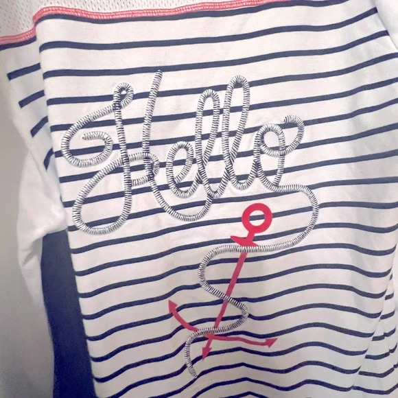 Orly size Large Embroidered Striped Hooded Sweater Style 605-11 - Picture 8 of 11